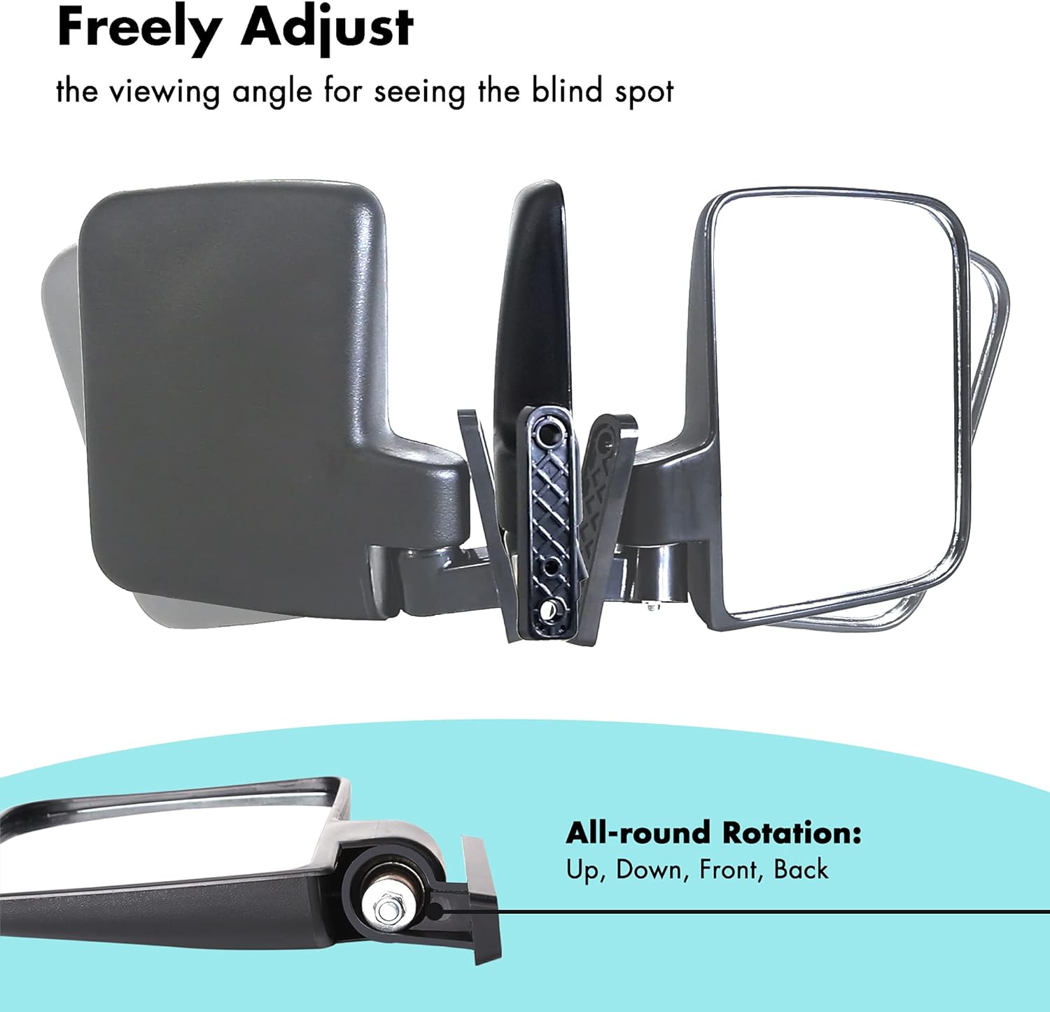 10L0L Golf Cart Side Mirrors Clear Vision for a Safer Golfing Experience - 10L0L