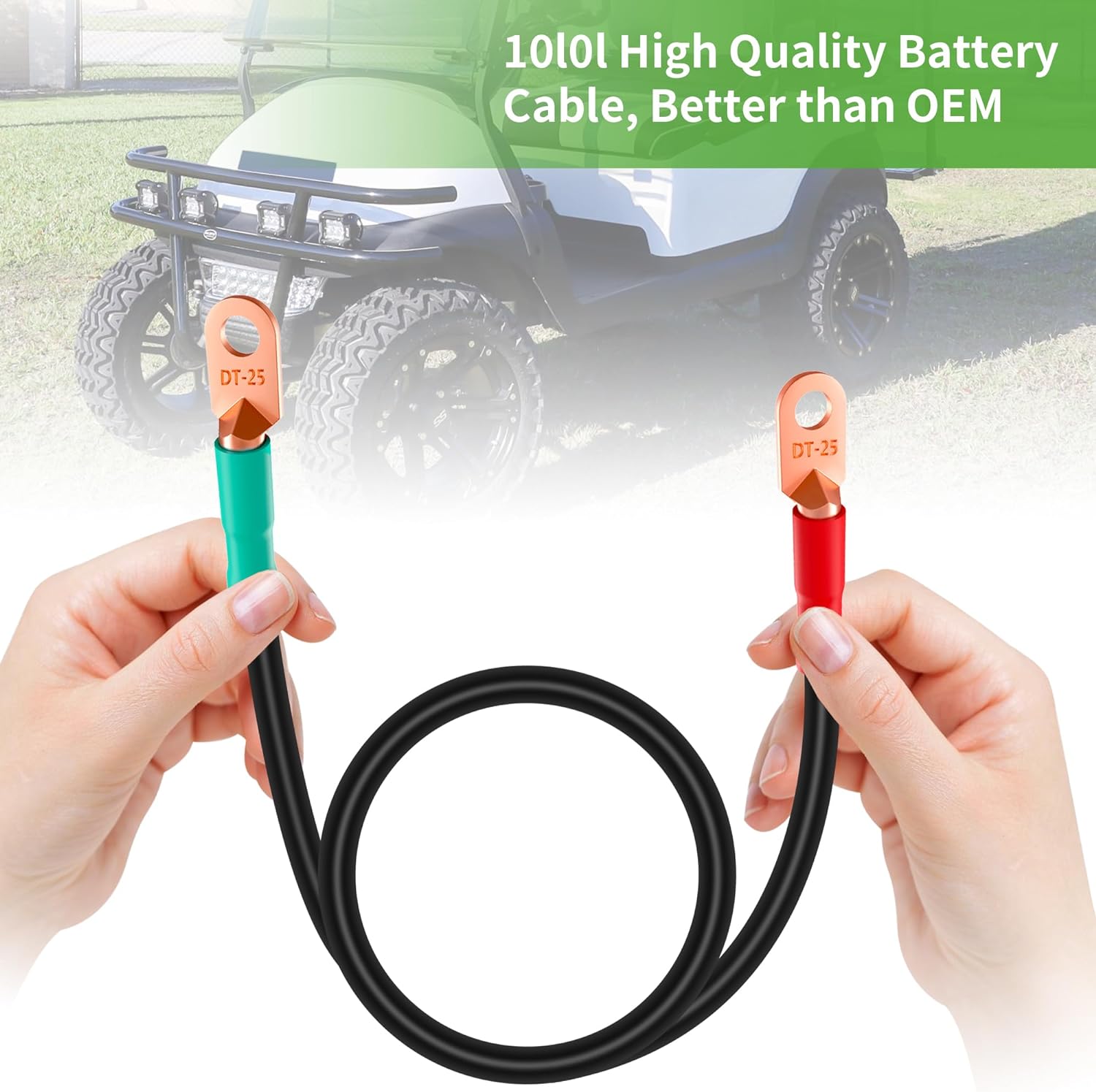 4 Gauge Battery Cable for Club Car DS and Precedent Golf Cart Battery Cable - 10L0L