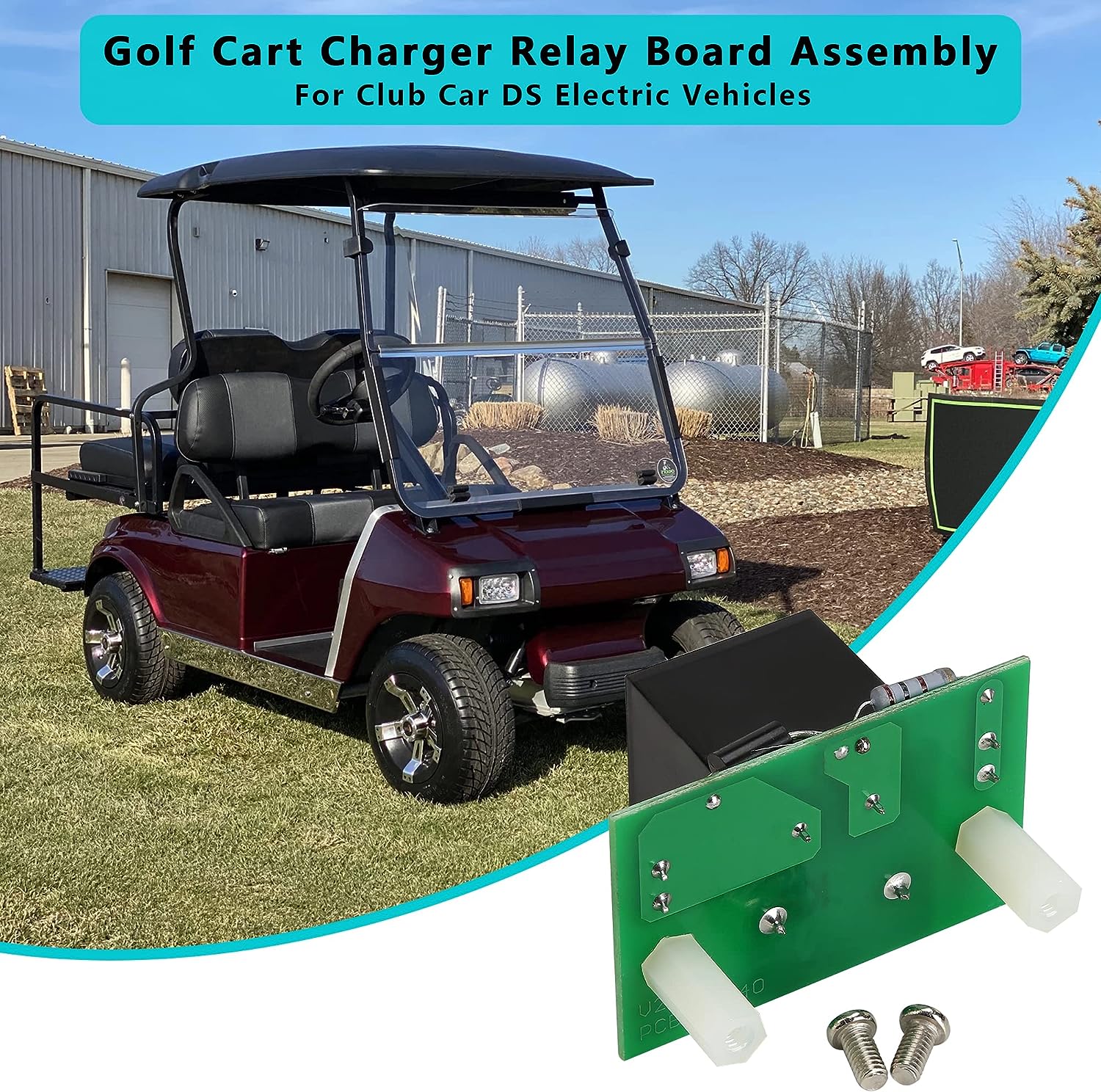 48 Volt PD3 Golf Cart Charger Relay Board Assembly for Club Car 2004+ - 10L0L