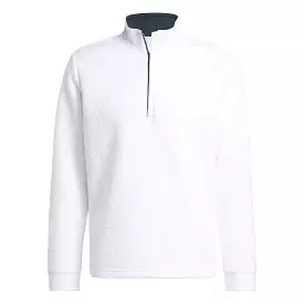 adidas Golf DWR Quater Zip Pullover - White