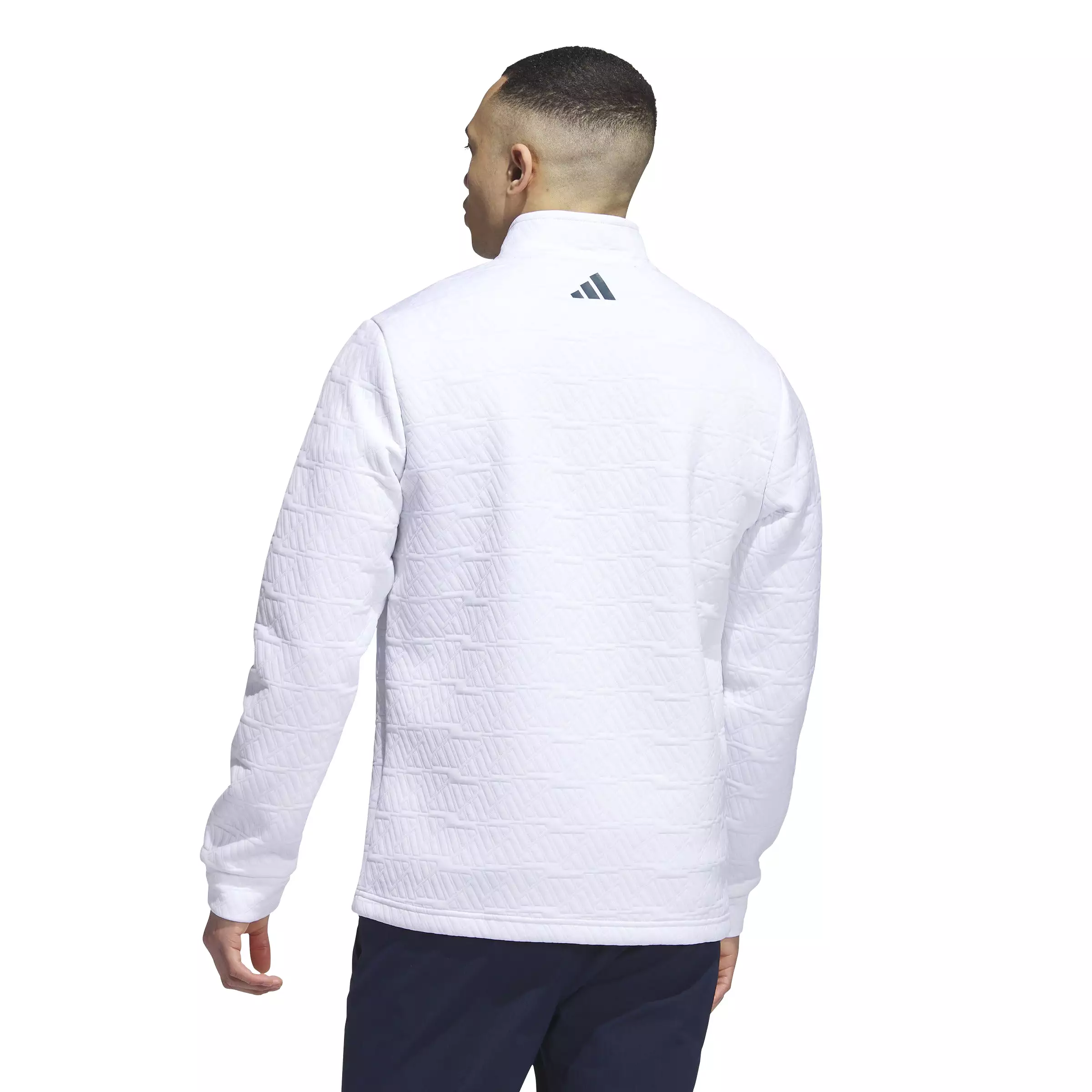 adidas Golf DWR Quater Zip Pullover - White