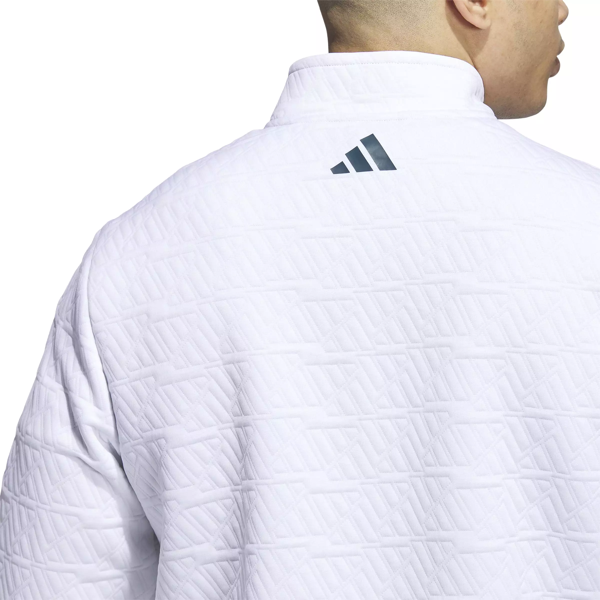 adidas Golf DWR Quater Zip Pullover - White