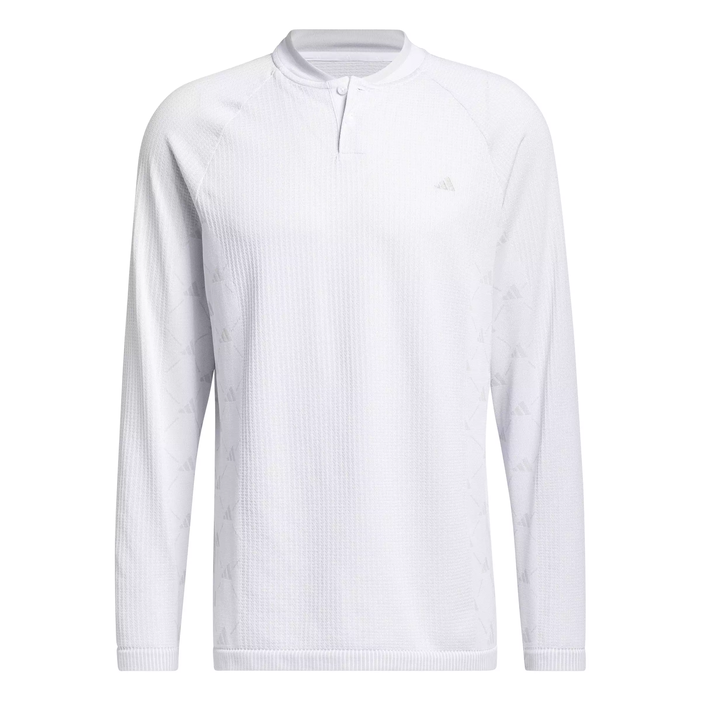 adidas Golf Ultimate365 Tour Primeknit Long Sleeve Polo Shirt - White