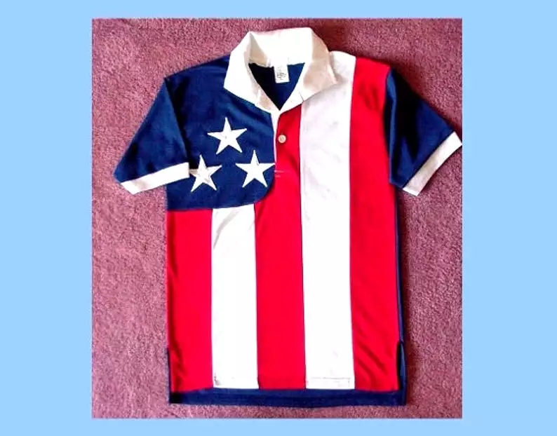 American Flag Golf Shirt by Stately Made in USA flaggolfshirt