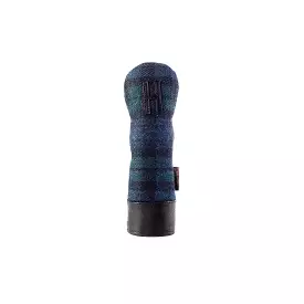 Americana Edition Harris Tweed and  leather golf Headcover in Black Watch Hybrid