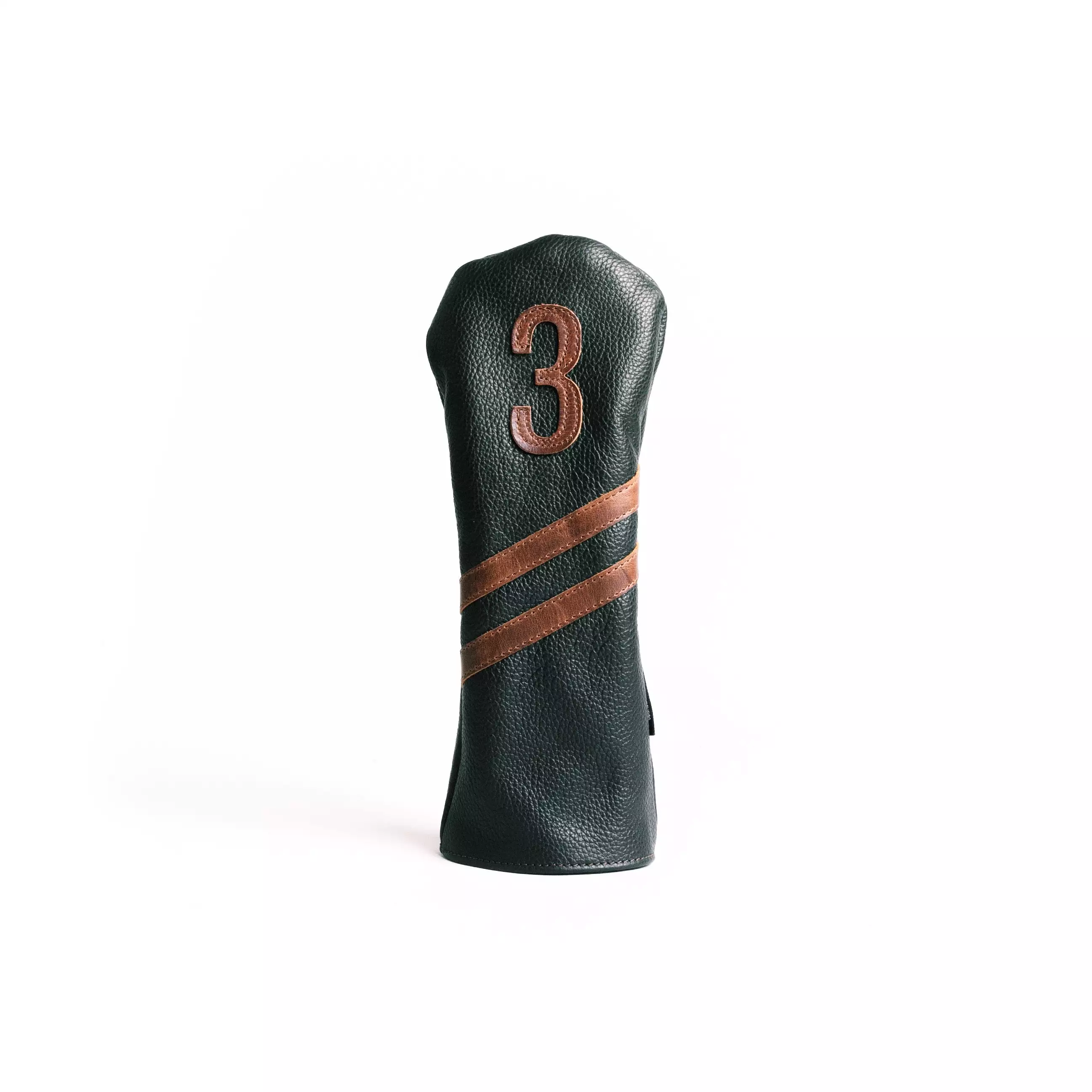 Americana Edition leather golf Headcover in Black/Chestnut  3 wood