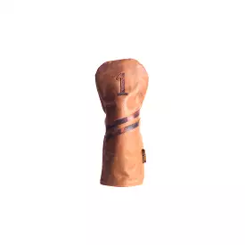 Americana Edition leather golf Headcover in Chestnut with Camo Trim Driver