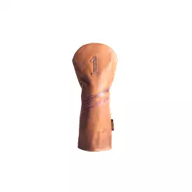 Americana Edition leather golf Headcover in Chestnut with Whiskey Trim Driver