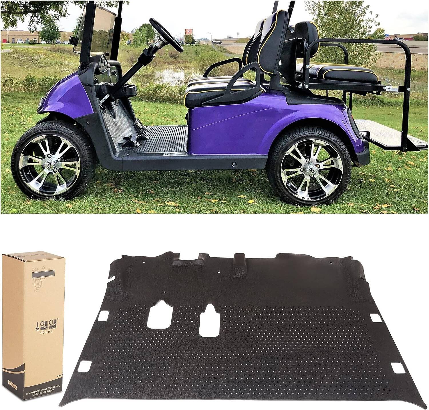 Anti-Slip Rubber Golf Cart Floor Mats for EZGO RXV & 2 Five Models - 10L0L