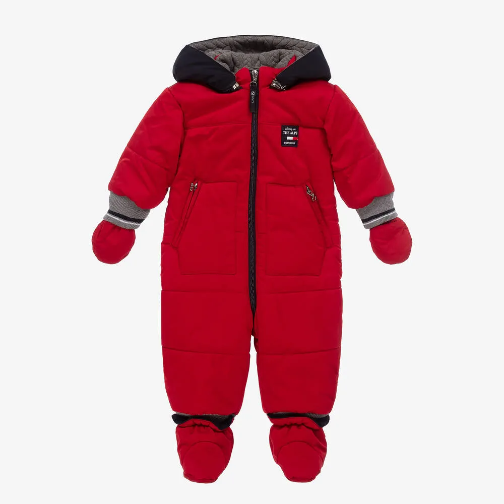 Baby Boys Red Snowsuit