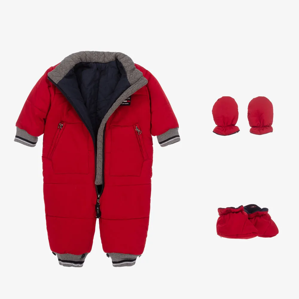 Baby Boys Red Snowsuit