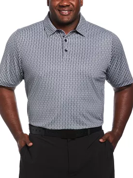 Big & Tall Short Sleeve All Over Trademark Print Polo