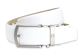 Birdie Matte White, 1 3/8 Strap, Golf Belt