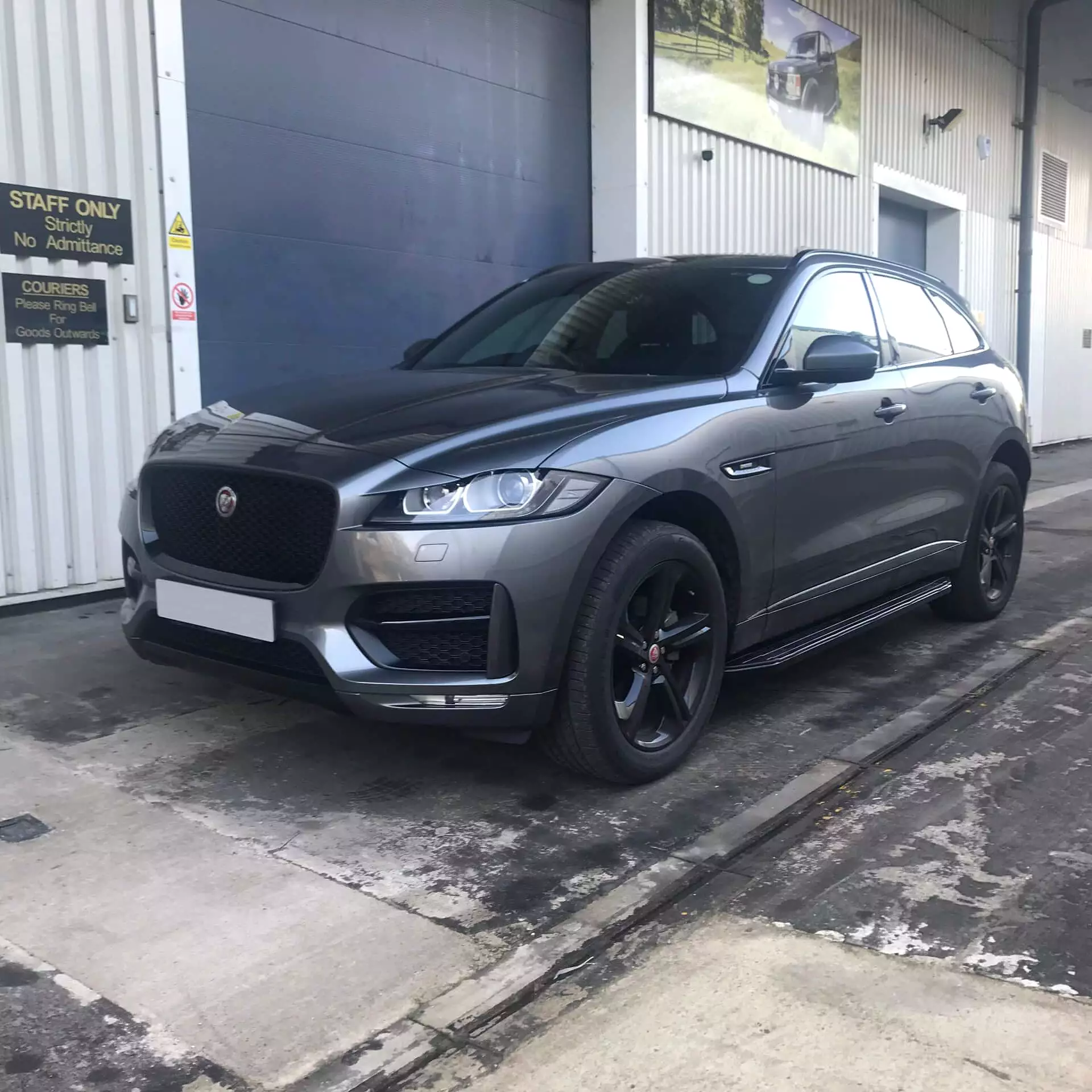 Black Raptor Side Steps Running Boards for Jaguar F-PACE 2016+