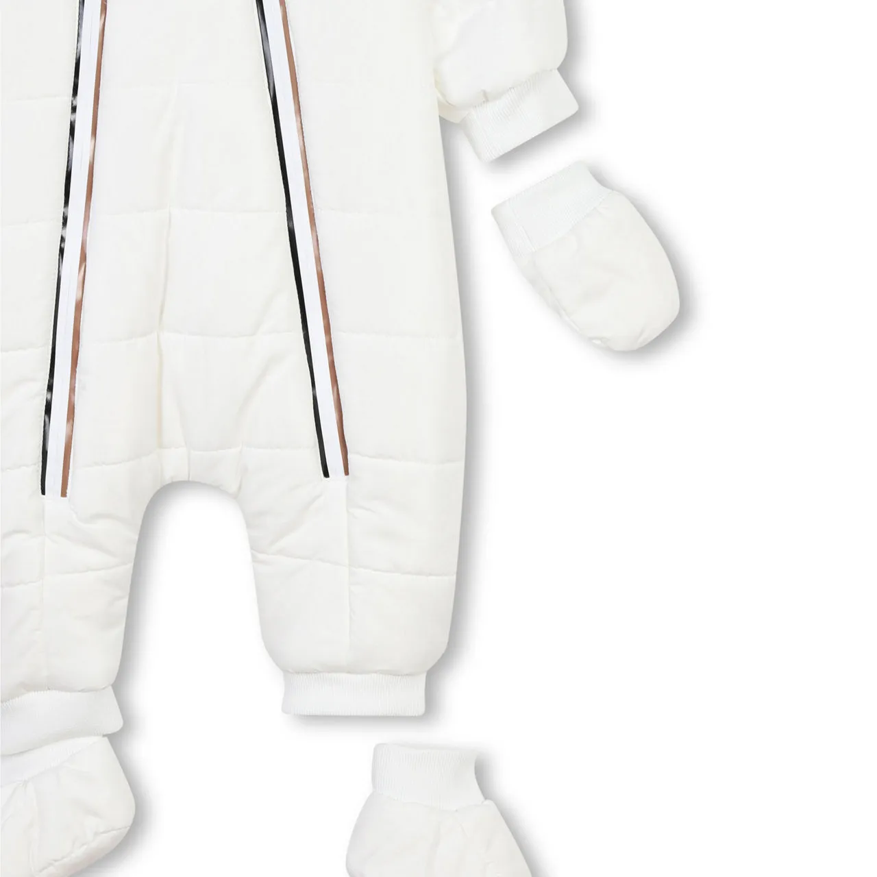 BOSS KIDS Logo Padded Snowsuit - Cream