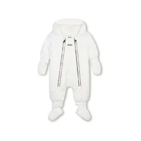 BOSS KIDS Logo Padded Snowsuit - Cream