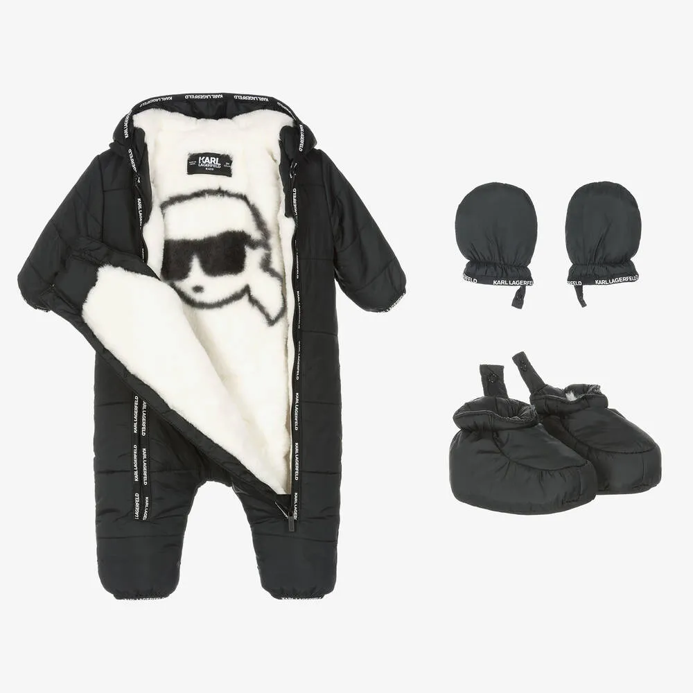 Boys Black Snowsuit