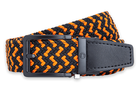 Braided Orange & Black, 1 3/8 Strap, Golf Belt