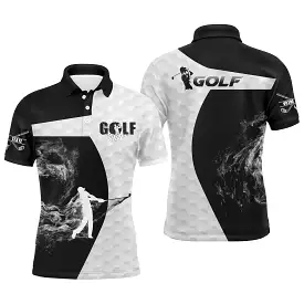 Cadeau Original Personnalisé Golfeur, Polo de Sport Homme Femme, Polo à Séchage Rapide, Impression Golfeur Club de Golf - CTS110