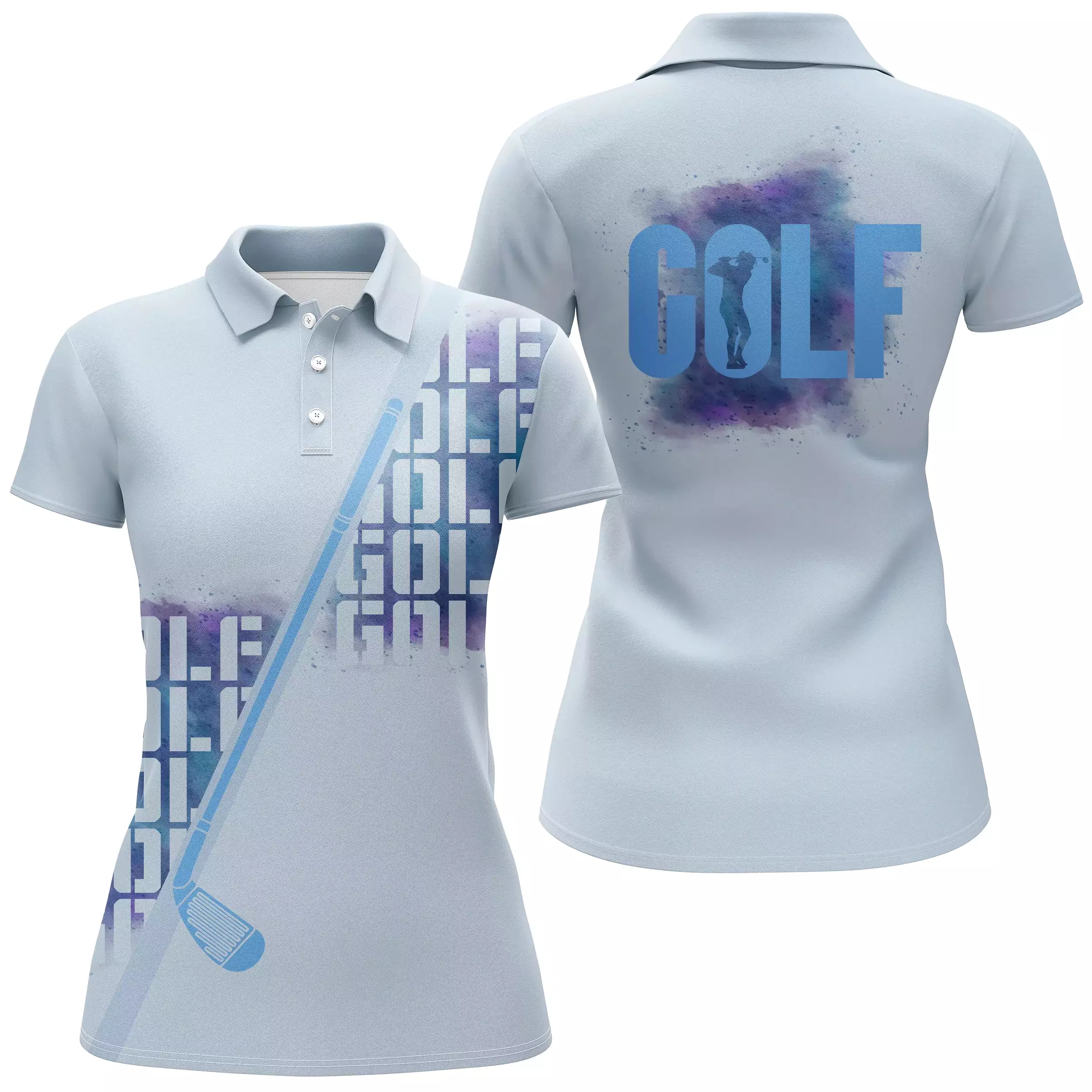 Chiptshirts - Polo de Golf Bleu, Idée Cadeau Original Pour Fan De Golf, Polo de Sport Homme Femme, Golfeur, Golfeuse - CTS250522