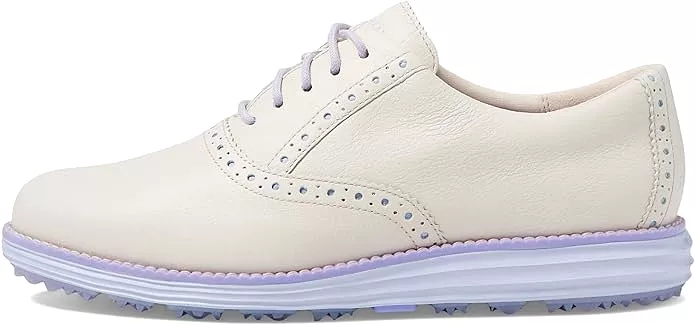 Cole Haan Originalgrand Shortwing Golf Silver Birch/Lavender Lace Up Sneakers