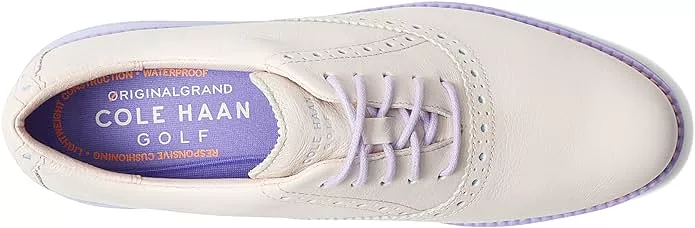 Cole Haan Originalgrand Shortwing Golf Silver Birch/Lavender Lace Up Sneakers