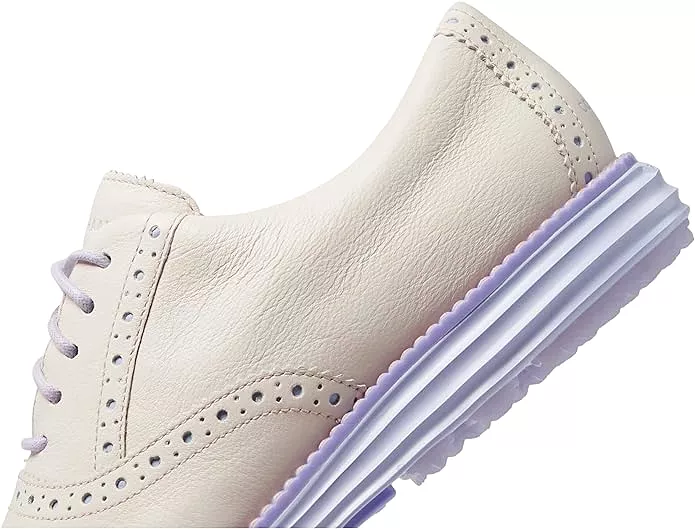 Cole Haan Originalgrand Shortwing Golf Silver Birch/Lavender Lace Up Sneakers