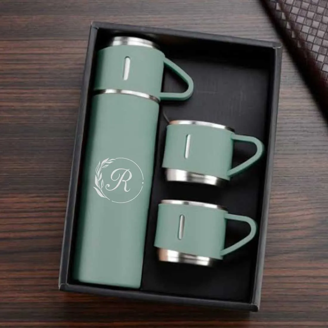 Customised Thermos Bottle With Cups Set for Travel Outdoor