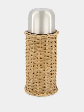 Dark Rattan Thermos Bottle