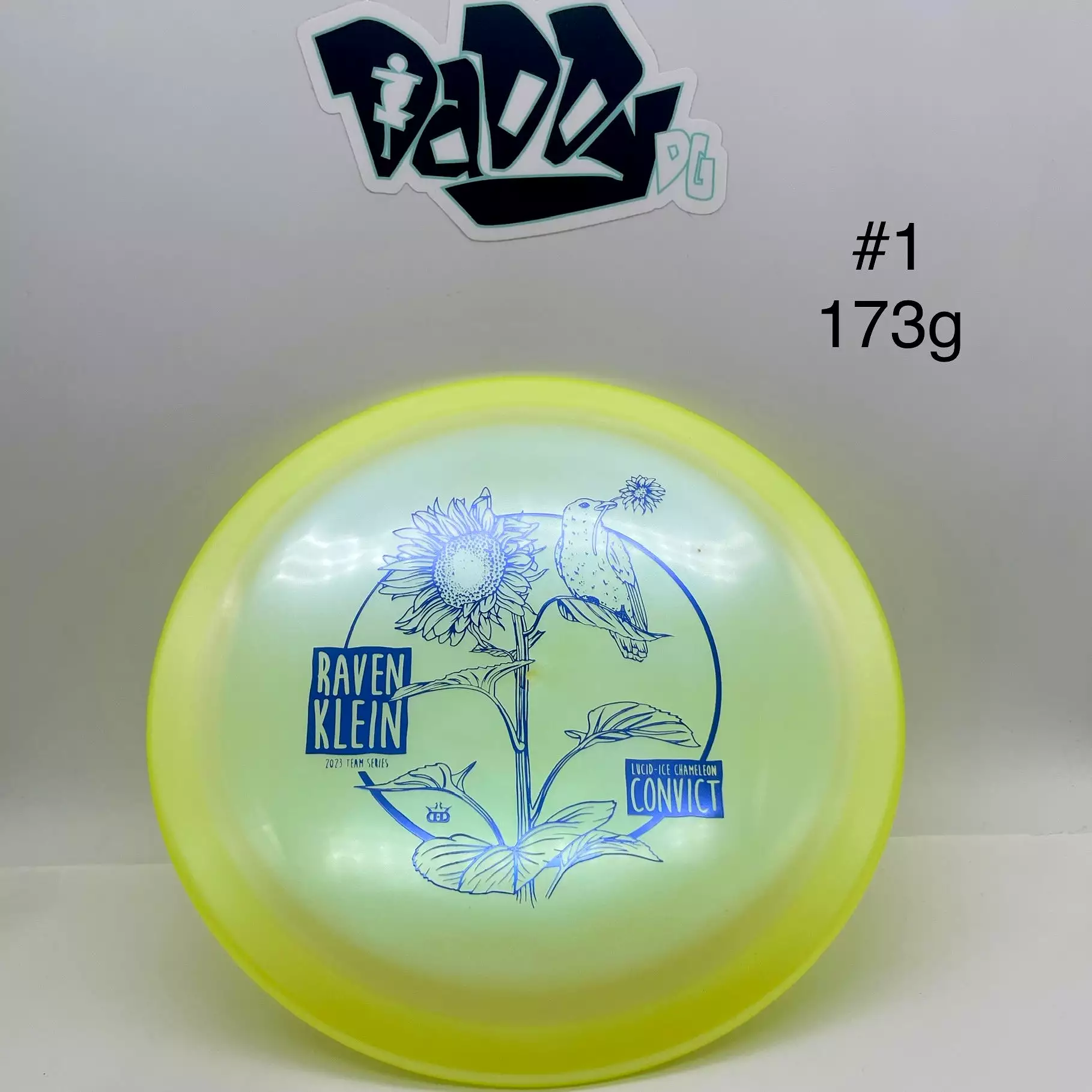 Dynamic Discs Lucid Ice Chameleon Convict Raven Klein 2023 Tour Series Stamped Fairway Driver