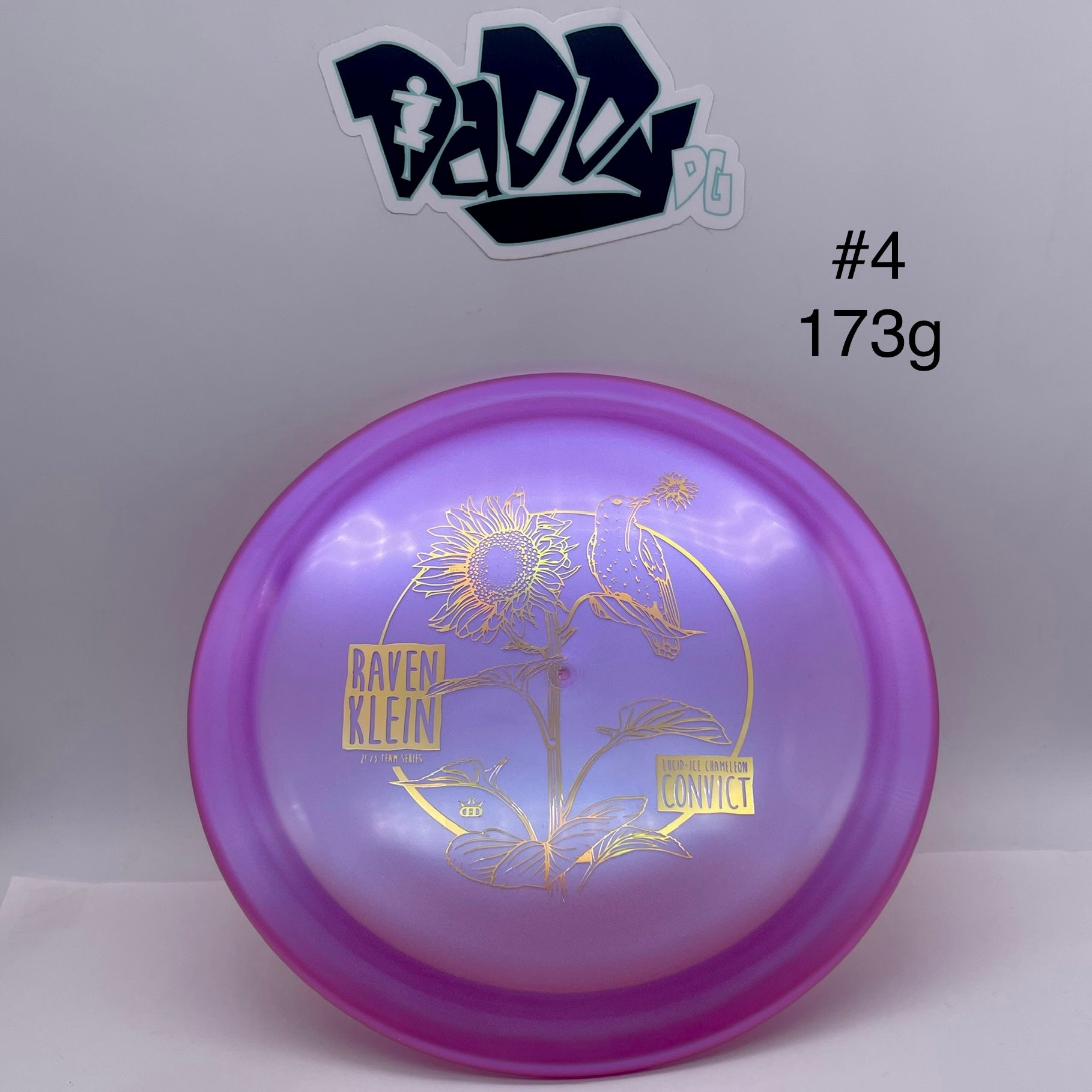 Dynamic Discs Lucid Ice Chameleon Convict Raven Klein 2023 Tour Series Stamped Fairway Driver