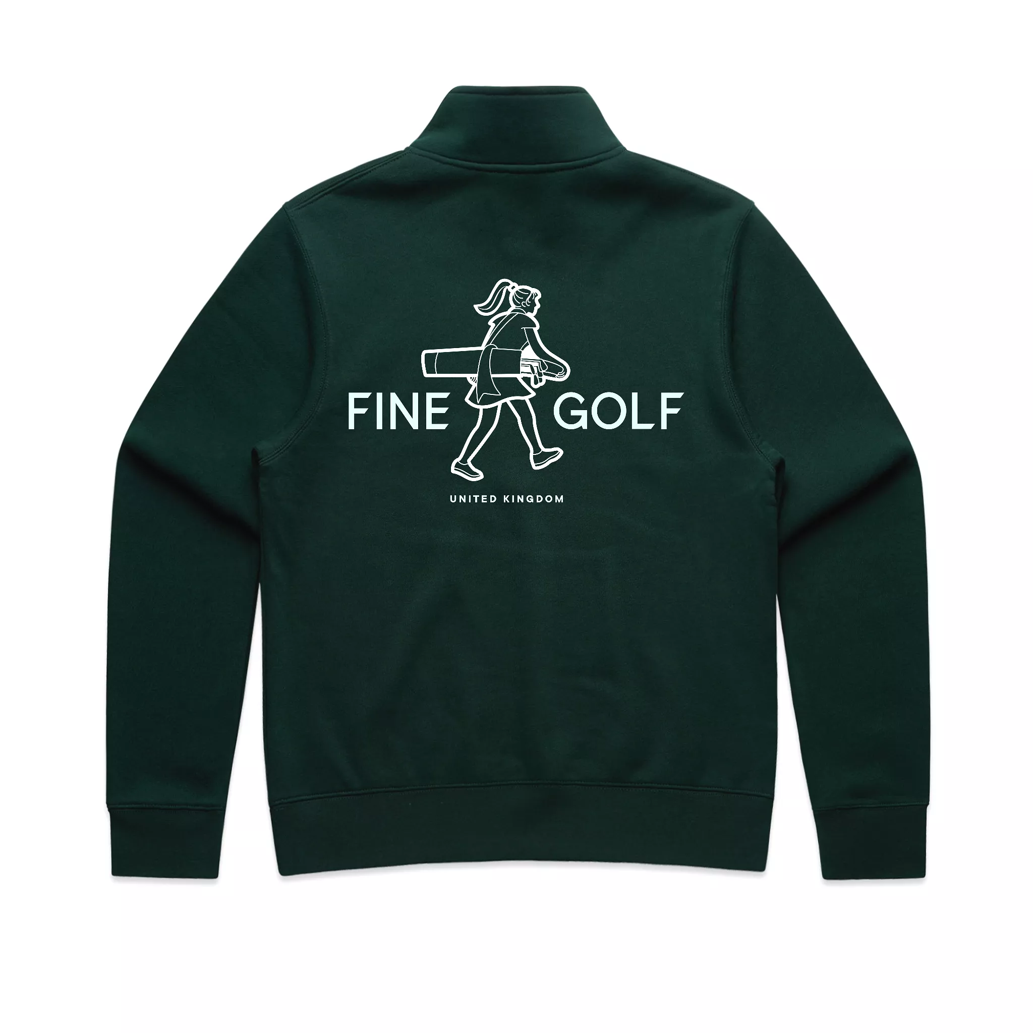 Fine Golf The Golf Girl 1/4 Zip Sweatshirt - Pine Green