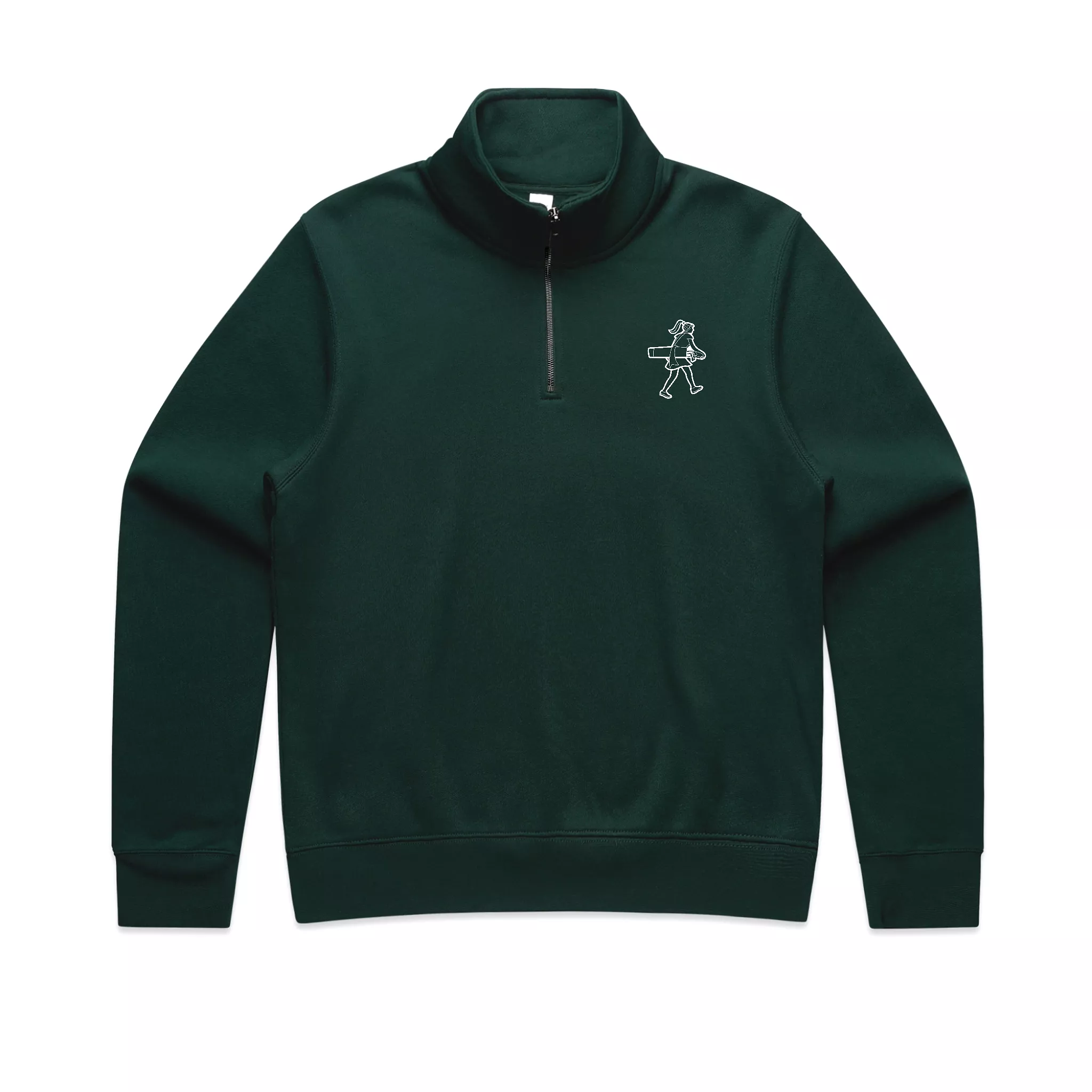 Fine Golf The Golf Girl 1/4 Zip Sweatshirt - Pine Green