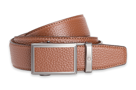 Go-In Pebble Grain Cognac, 1 3/8 Strap, Golf Belt