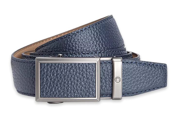 Go-In Pebble Grain Deep Sea Navy, 1 3/8 Strap, Golf Belt