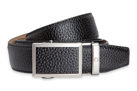 Go-In Pebble Grain Pitch Black, 1 3/8 Strap, Golf Belt