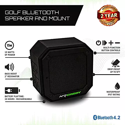 Golf Bluetooth Speaker with Mount -Golf Cart Speaker