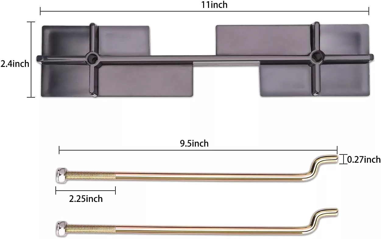 Golf Cart Battery Hold Down Plate with Rods Kit for EZGO TXT RXV 1994-up G&E|10L0L