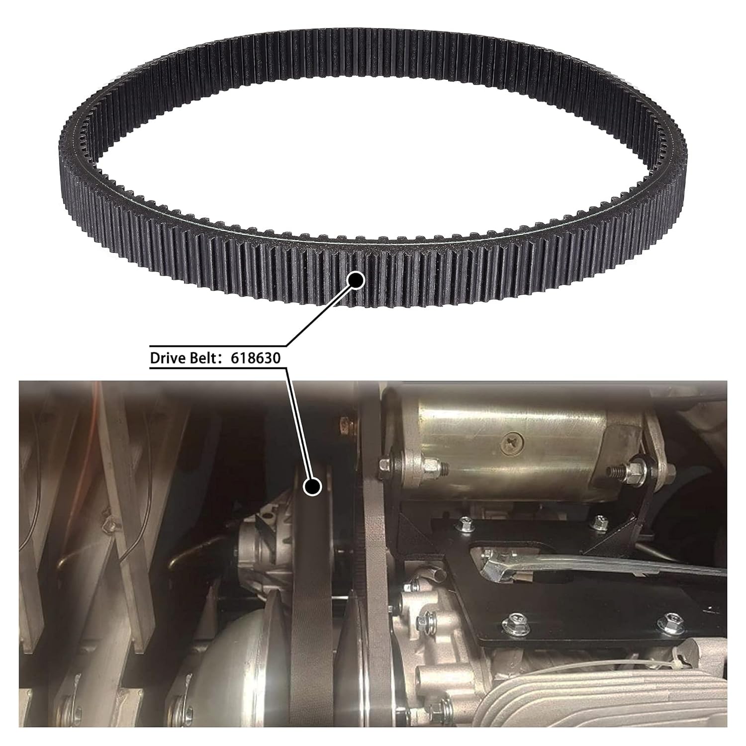 Golf Cart Drive Belt For EZGO TXT RXV 2010-up Kawasaki Engine Models - 10L0L