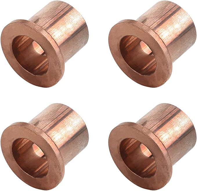 Golf Cart Flanged Spindle Bronze Bushing, King Pin Steering Knuckle Bushing Kit - 10L0L