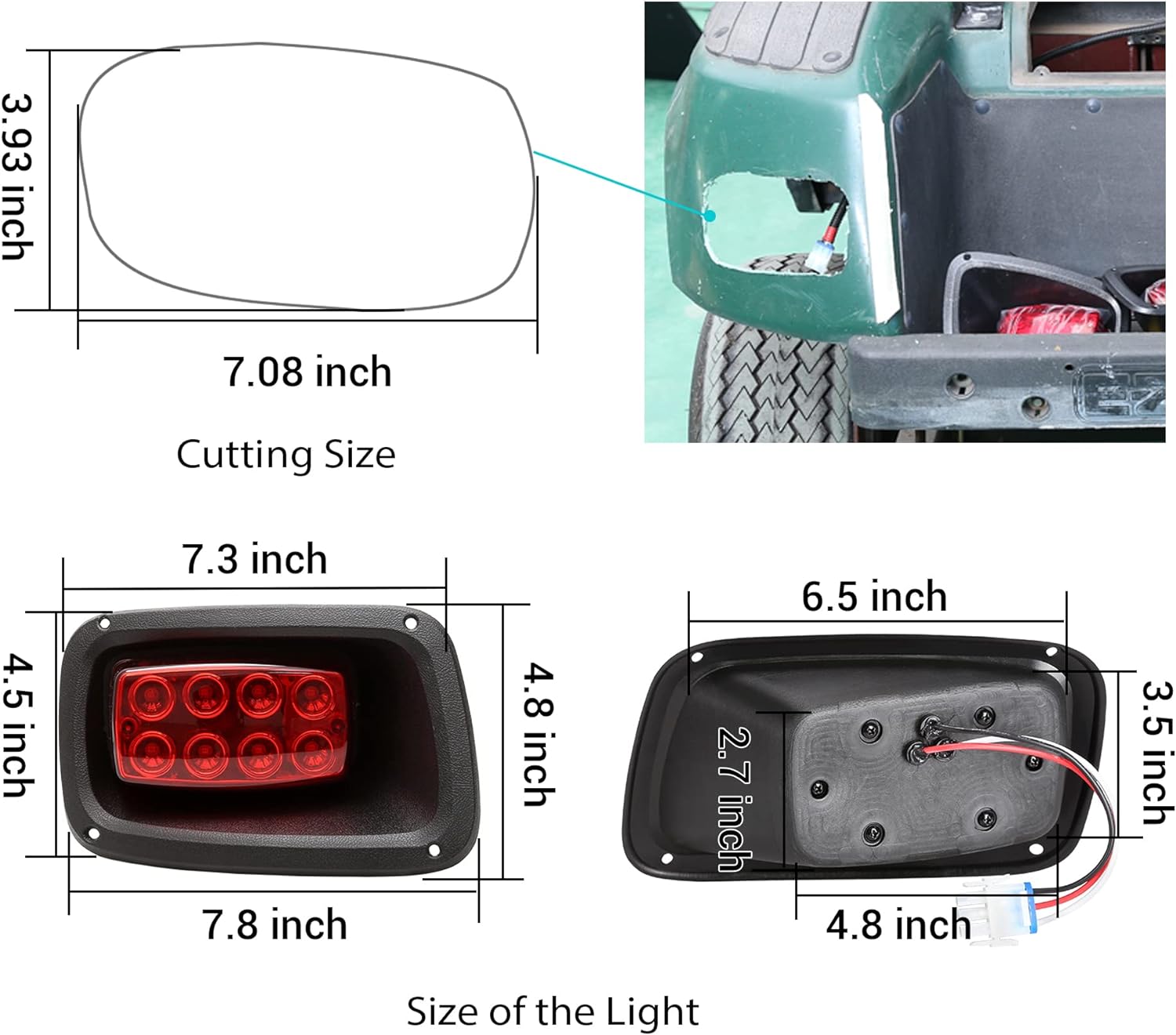 Golf Cart Headlight Deluxe Kit for EZGO TXT Light Kit 1996-2013 - 10L0L