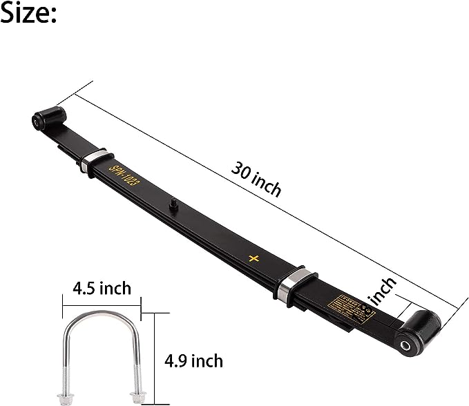 Golf Cart Heavy Duty Rear Spring 3 Leaf for Club Car Precedent 2004-up - 10L0L