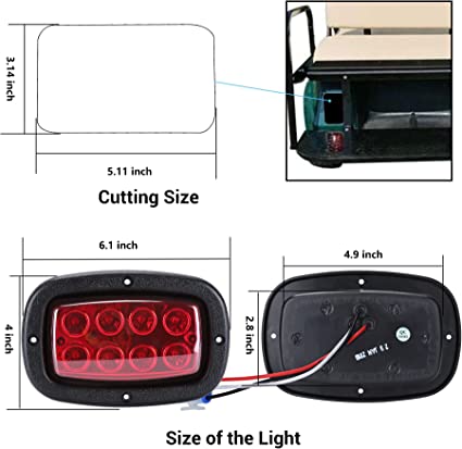 Golf Cart LED Light Kit for Yamaha G14 G16 G19 G22 Gas and Electric - 10L0L