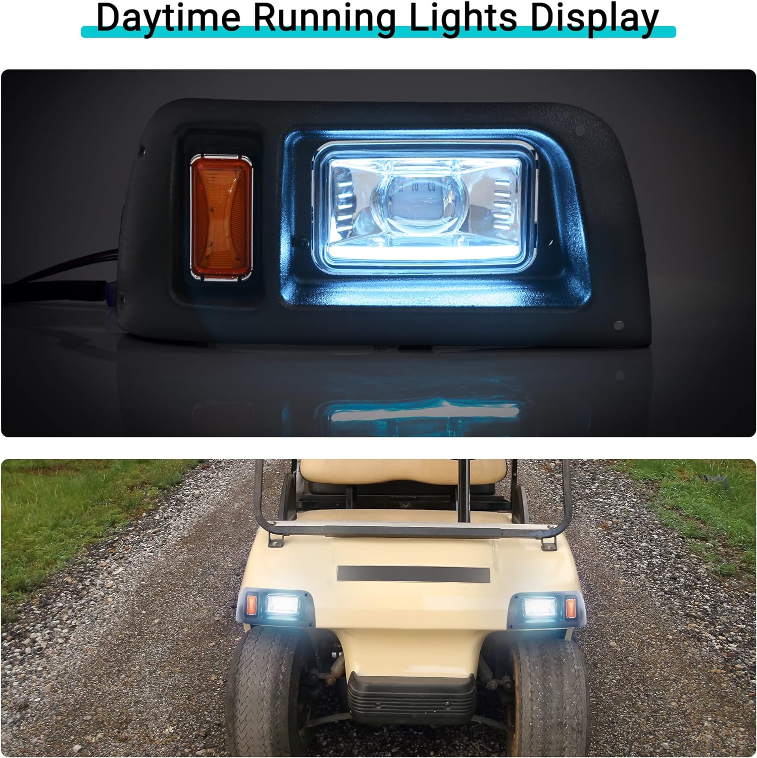 Golf Cart LED Light Kit with Headlight for Yamaha G14 G16 G19 G22 - 10L0L