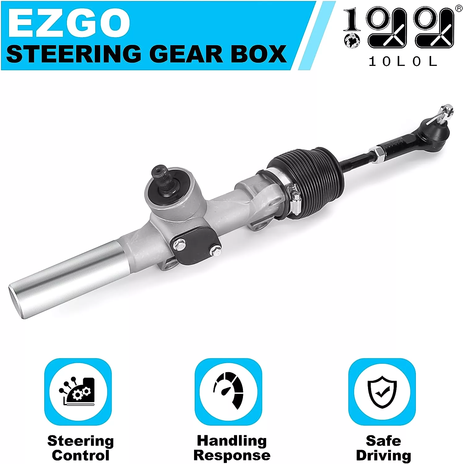 Golf Cart Steering Gear Box Assembly for EZGO TXT 2001 Up (Electric & Gas) - 10L0L