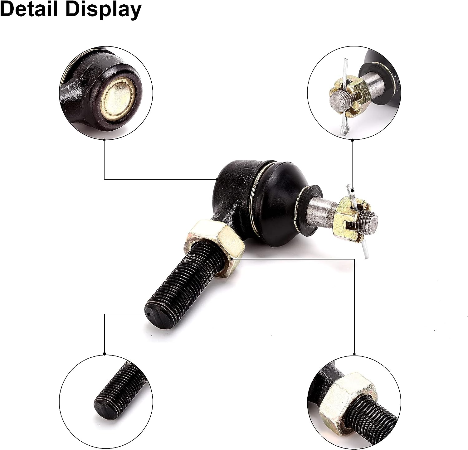 Golf Cart Steering Tie Rod End & Shaft Assembly Kit for EZGO TXT 1994.5-2001 - 10L0L