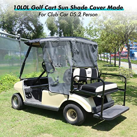 Golf Cart Sun Shade Cover for Club Car DS Enhances Visibility and Blocks Glare