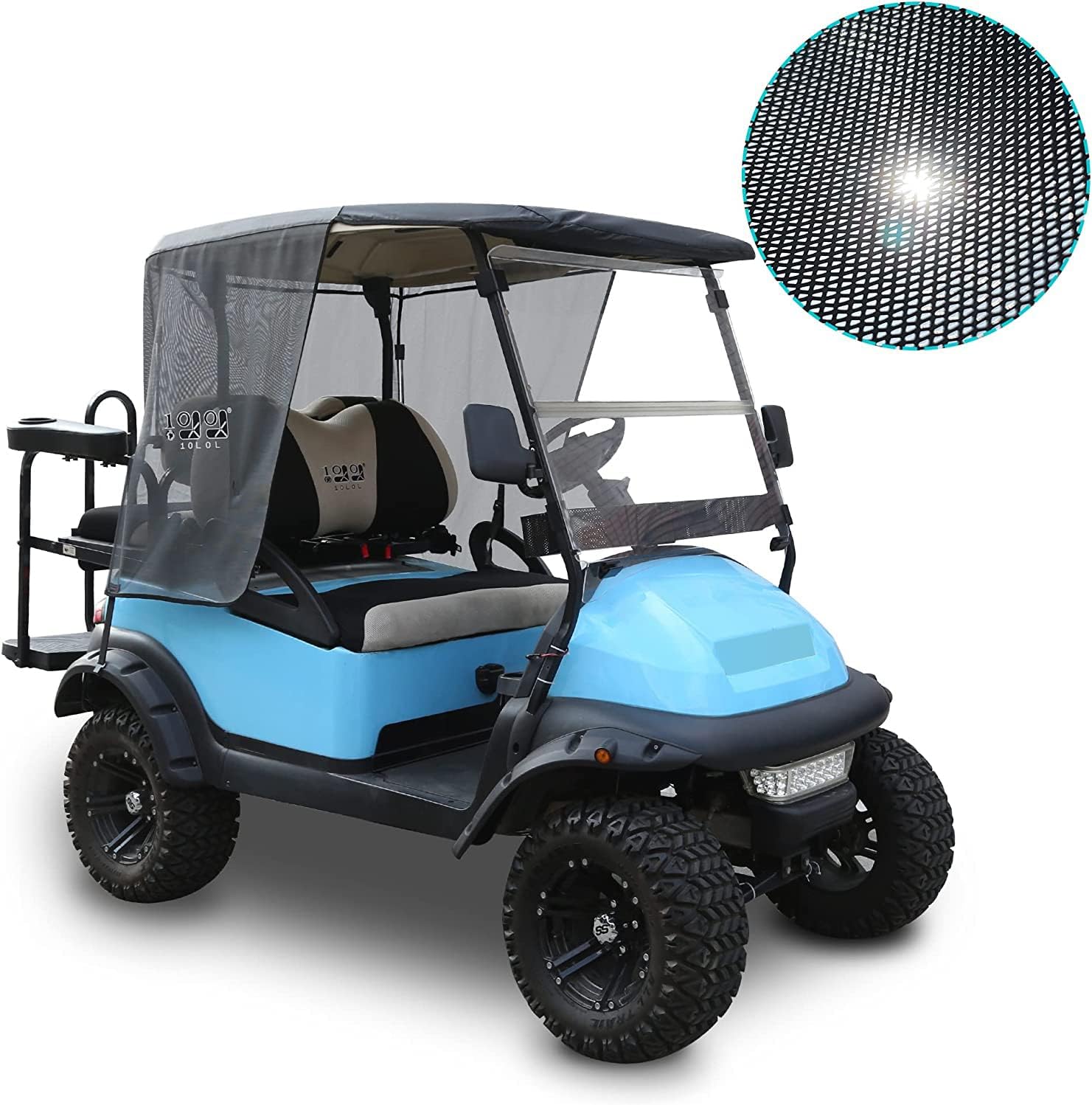 Golf Cart Sun Shade Used For EZGO TXT and Club Car Precedent - 10L0L