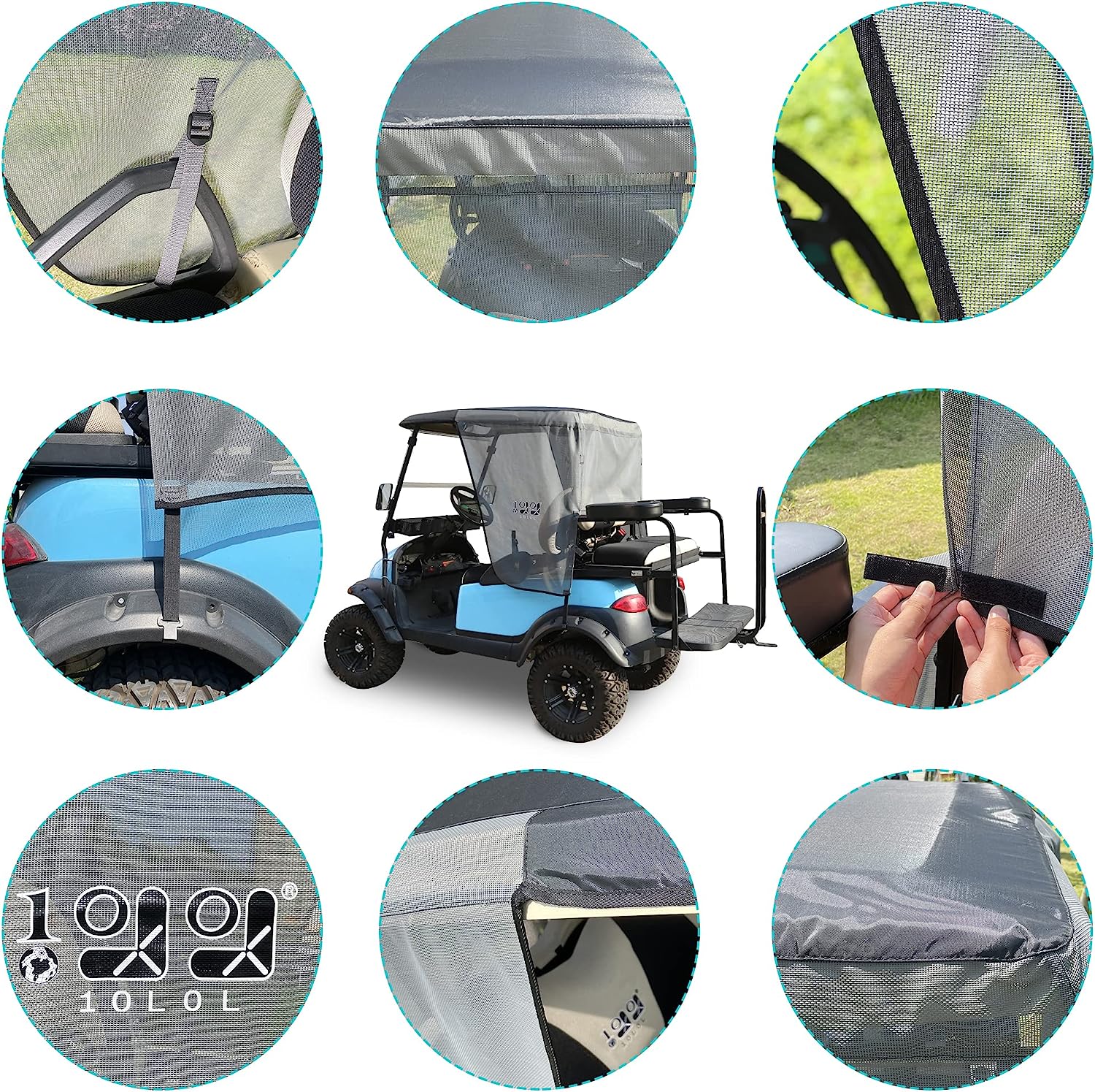 Golf Cart Sun Shade Used For EZGO TXT and Club Car Precedent - 10L0L