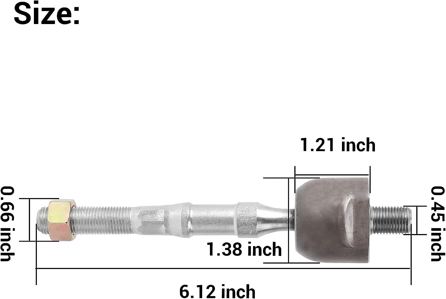 Golf Cart Tie Rod for Yamaha G29 Gas & Electric Golf Cart JW1-F3837-00 - 10L0L